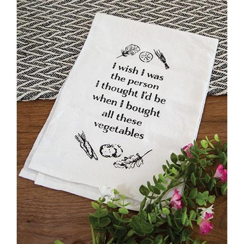 I Wish I Was The Person I Was When I Bought These Vegetables Dish Towel - Image 2