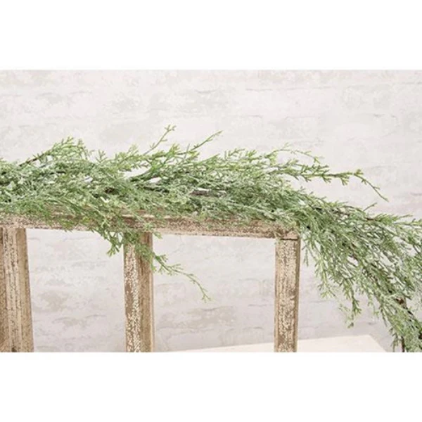 Ice Glazed Cedar 5 ft Faux Evergreen Garland