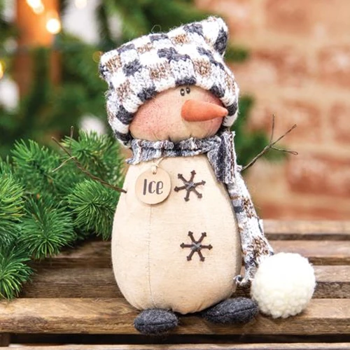 Ice the Snowman Blue and White Plush Figure