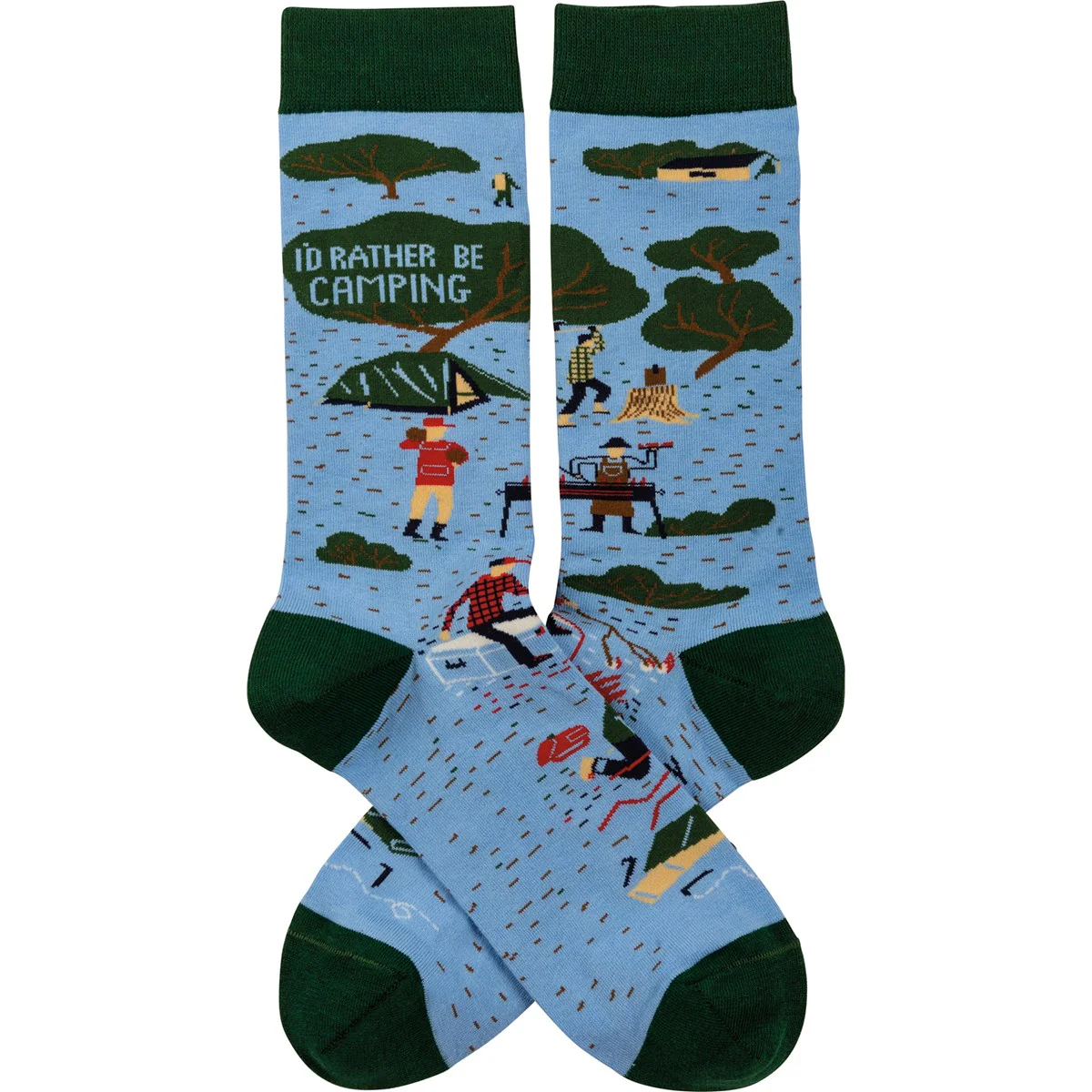 I'd Rather Be Camping Fun Socks