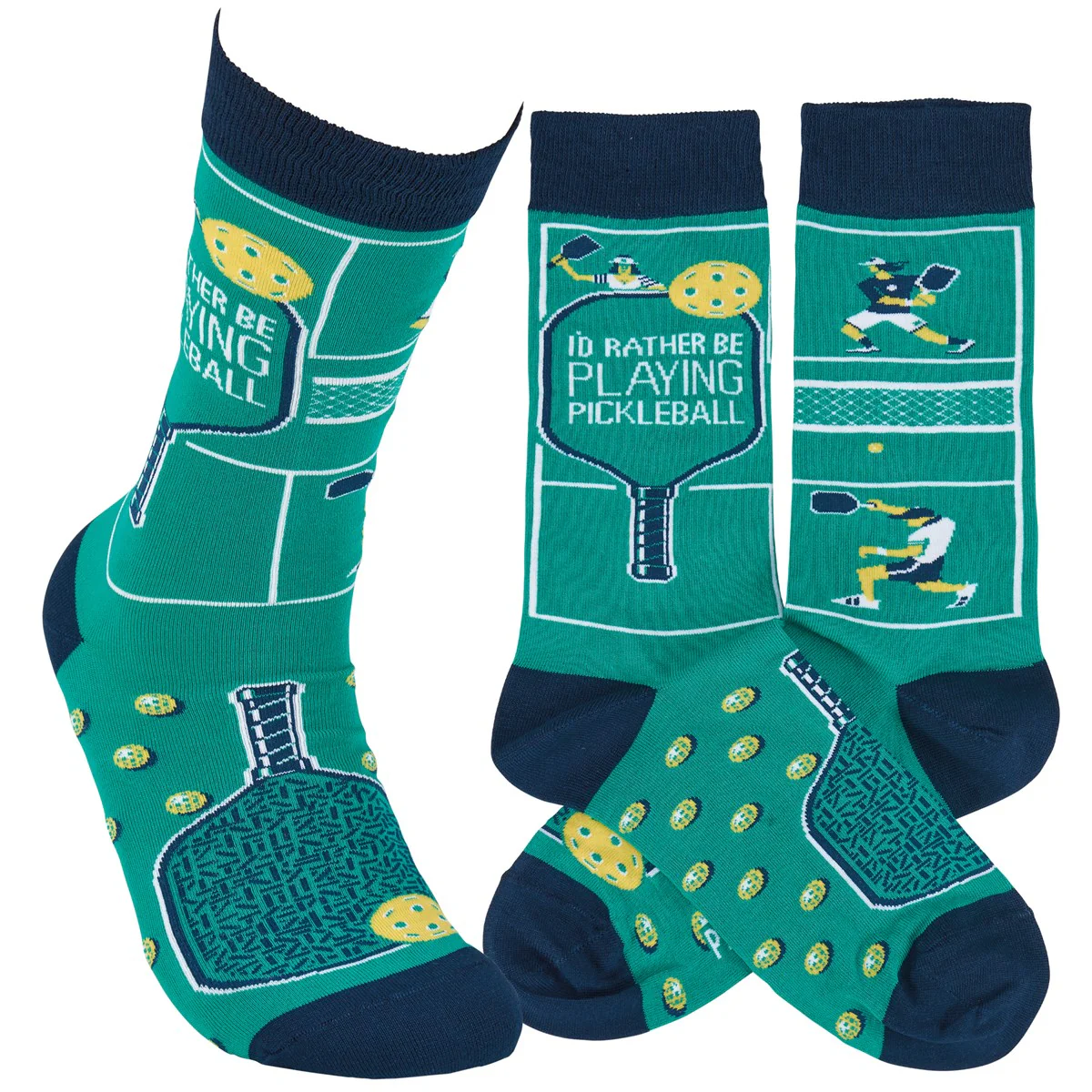 I'd Rather Be Playing Pickleball Fun Novelty Socks