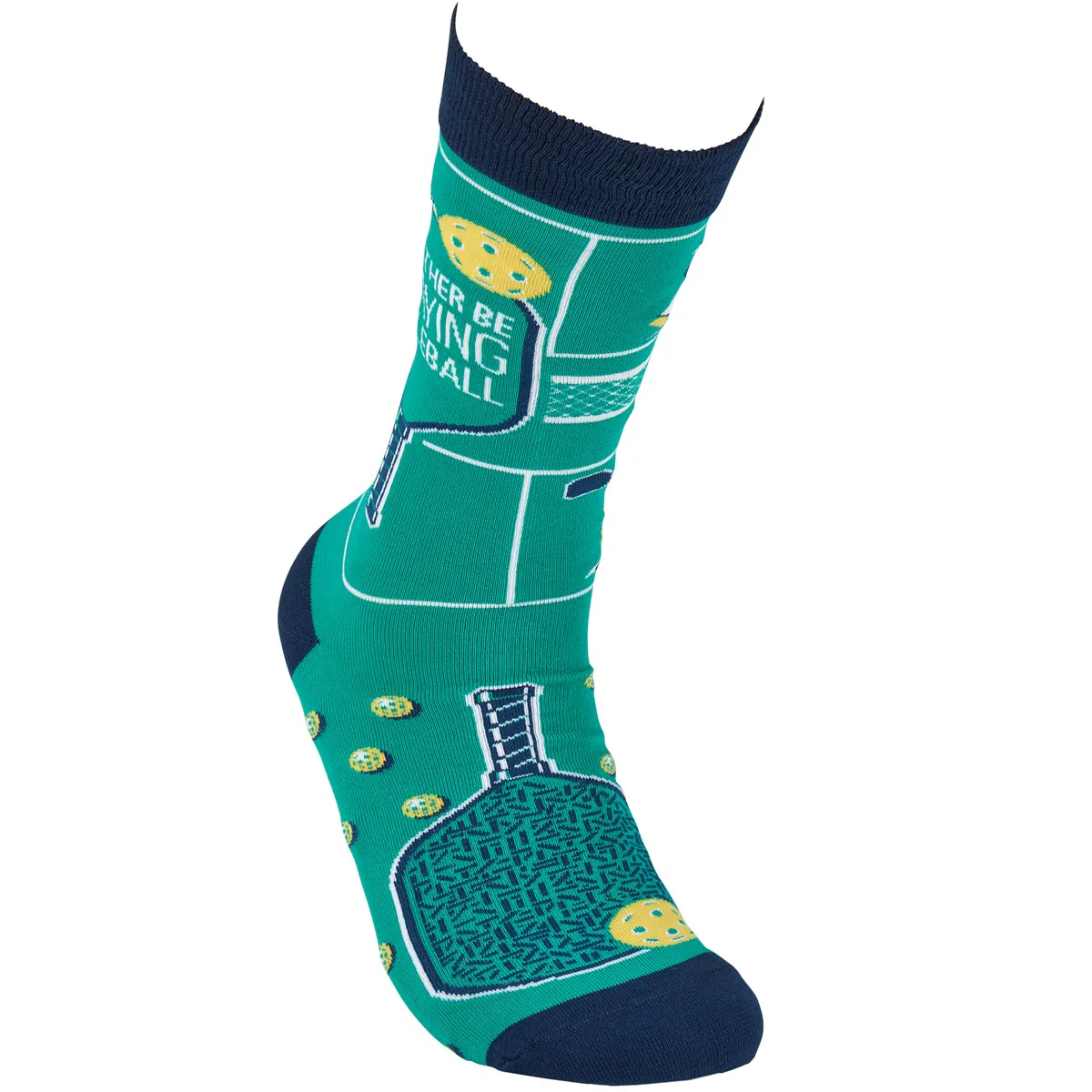 I'd Rather Be Playing Pickleball Fun Novelty Socks - Image 3