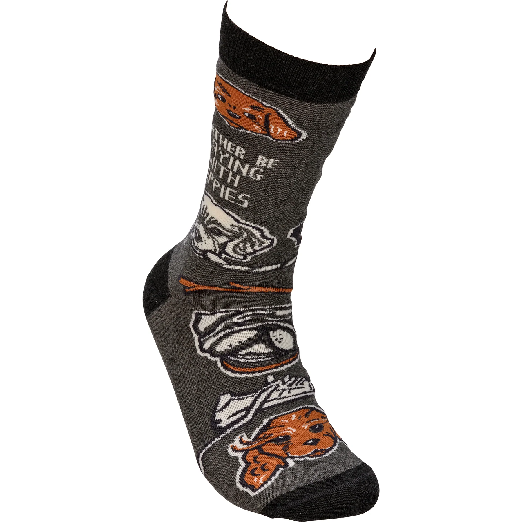 I'd Rather Be Playing With Puppies Unisex Fun Dog Socks - Image 4