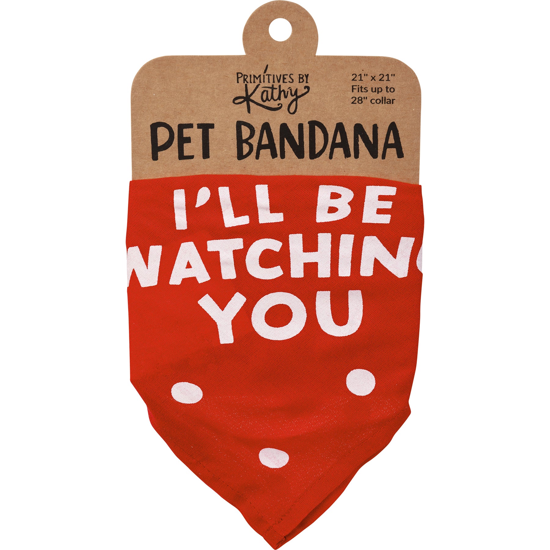 ๐ I'll Be Watching You Motivated by Food Large Dog Pet Bandana