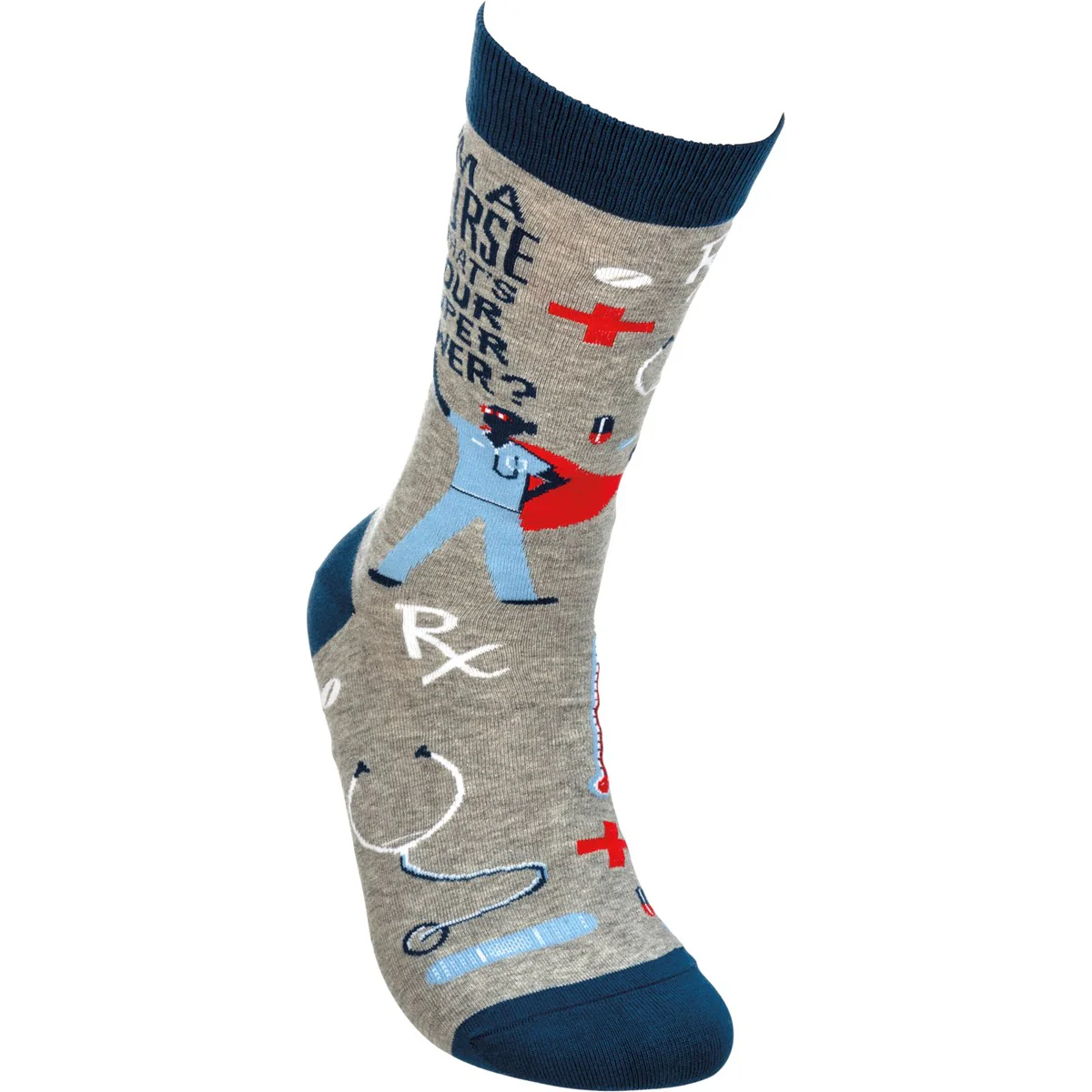 ๐ I'm A Nurse What's Your Super Power Unisex Fun Socks - Image 4