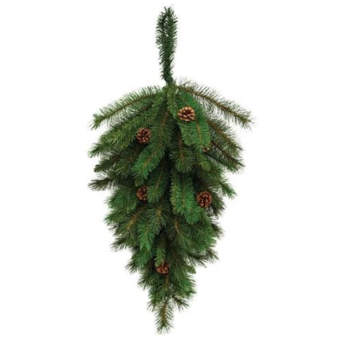 Imperial Majestic Pine 30" Faux Evergreen Teardrop - Image 2
