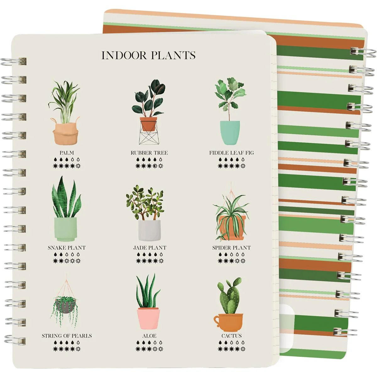 Indoor Plant Spiral Notebook 120 Blank Page Journal