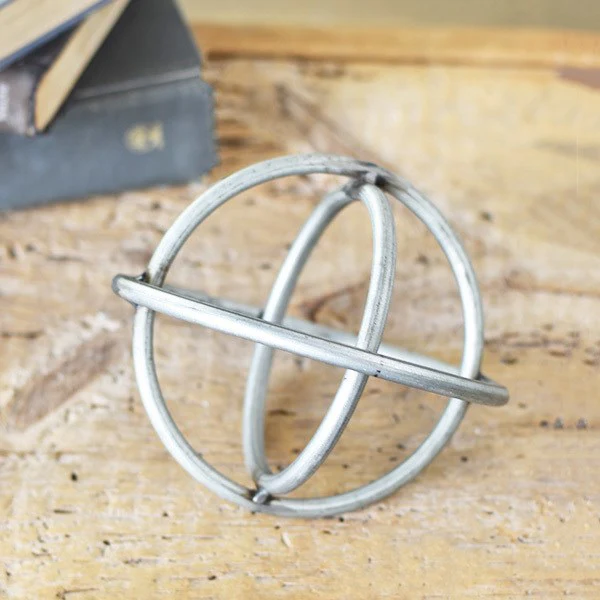๐ Industrial 6" Tin Sphere Decor
