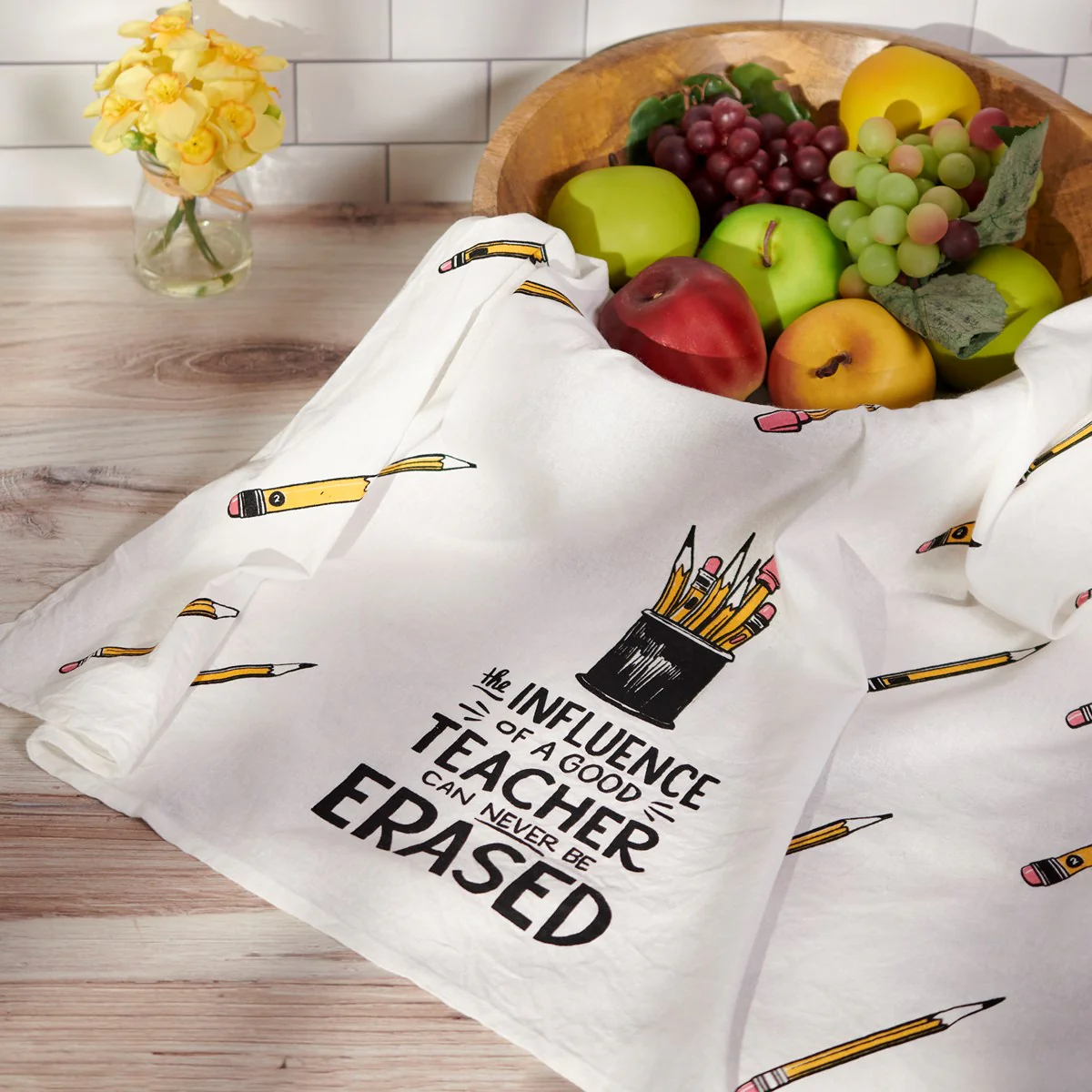 Influence of a Good Teacher Can Never Be Erased Kitchen Towel - Image 3