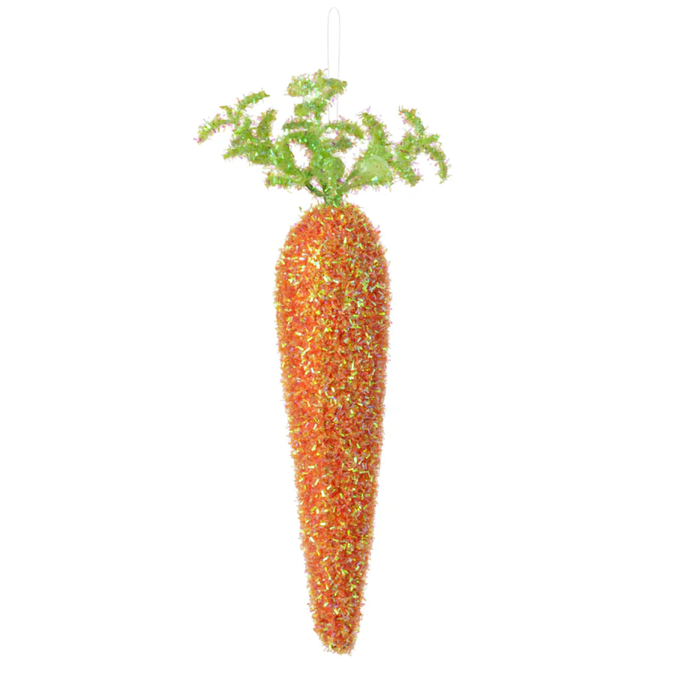 ๐ Iridescent Orange Carrot 12" Ornament