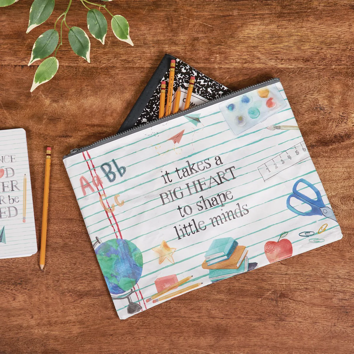 It Takes A Big Heart To Shape Little Minds Teacher Zipper Folder - Image 2