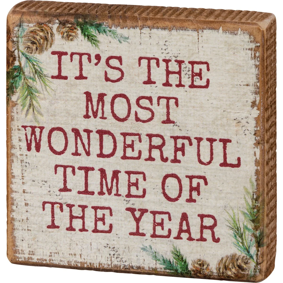 ๐ It's The Most Wonderful Time of The Year 4.5" Block Sign