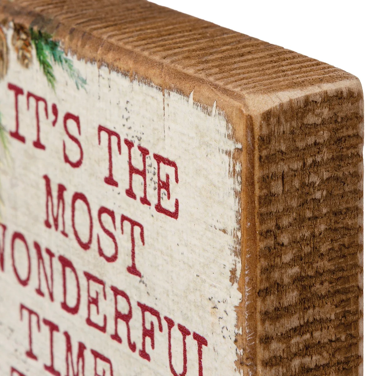 ๐ It's The Most Wonderful Time of The Year 4.5" Block Sign - Image 3