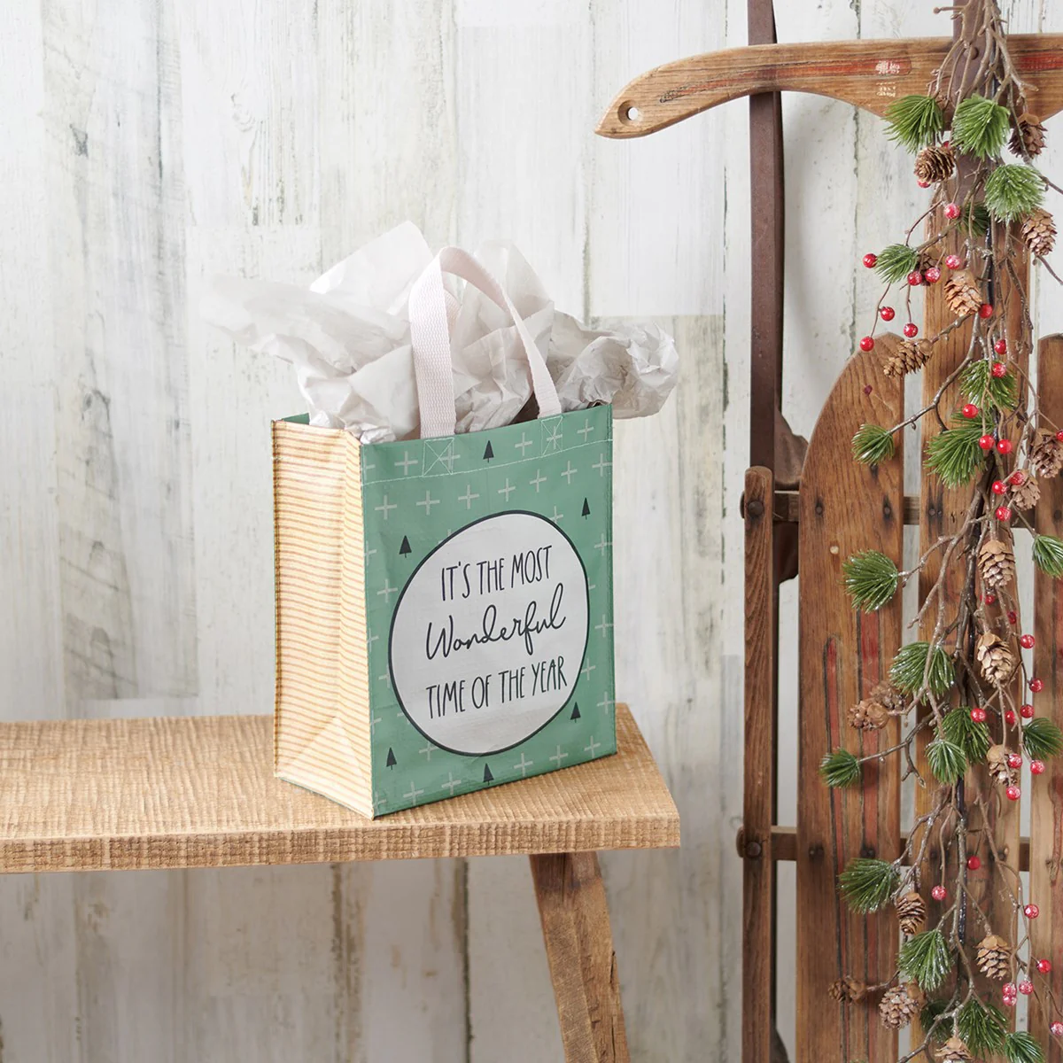 ๐ It's the Most Wonderful Time of the Year Christmas Market Tote - Image 2
