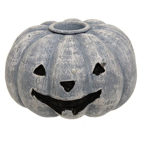 Jack O' Lantern Pumpkin Resin Taper Holder