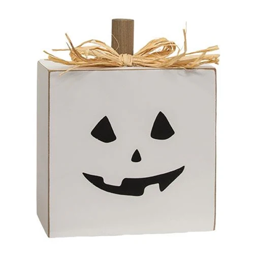 DAY 17 ๐ 31 DAYS OF SPOOKYWEEN Jack O Lantern Pumpkin Wood Stack 25.5" H - Image 3