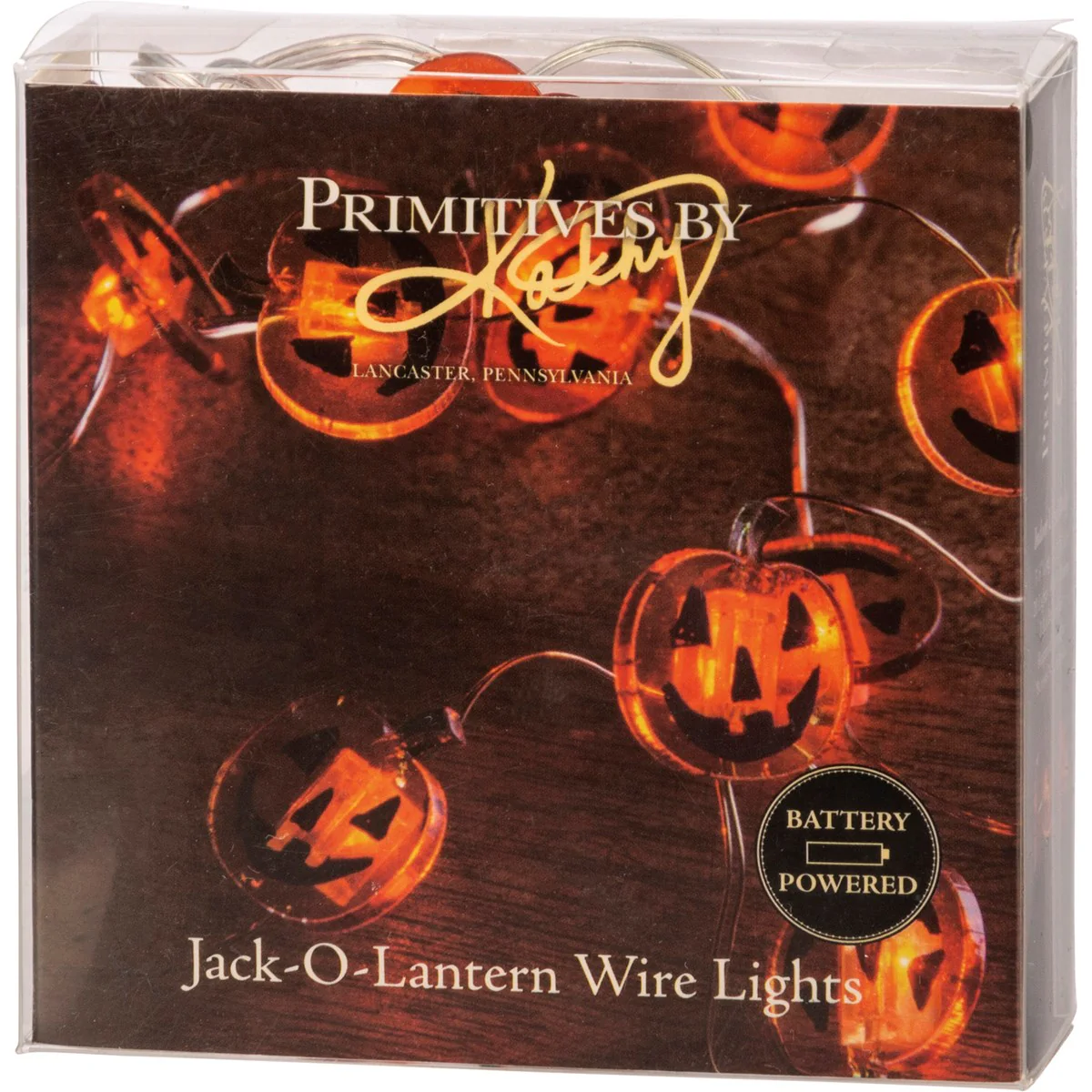 Jack O'Lantern Wire Lights Battery Powered - Image 2