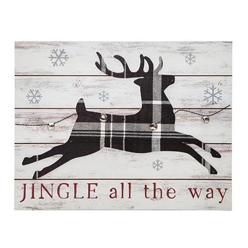 Jingle All the Way Reindeer 20" Sign - Image 2