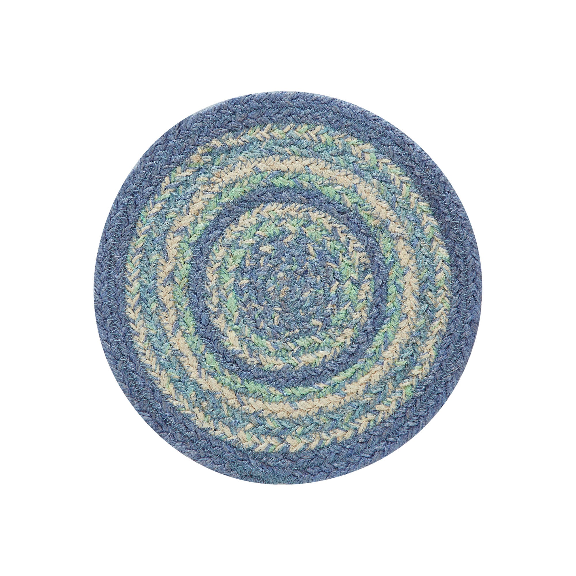 ๐ Jolie Jute Blue Shades Trivet 8" Diameter - Image 2
