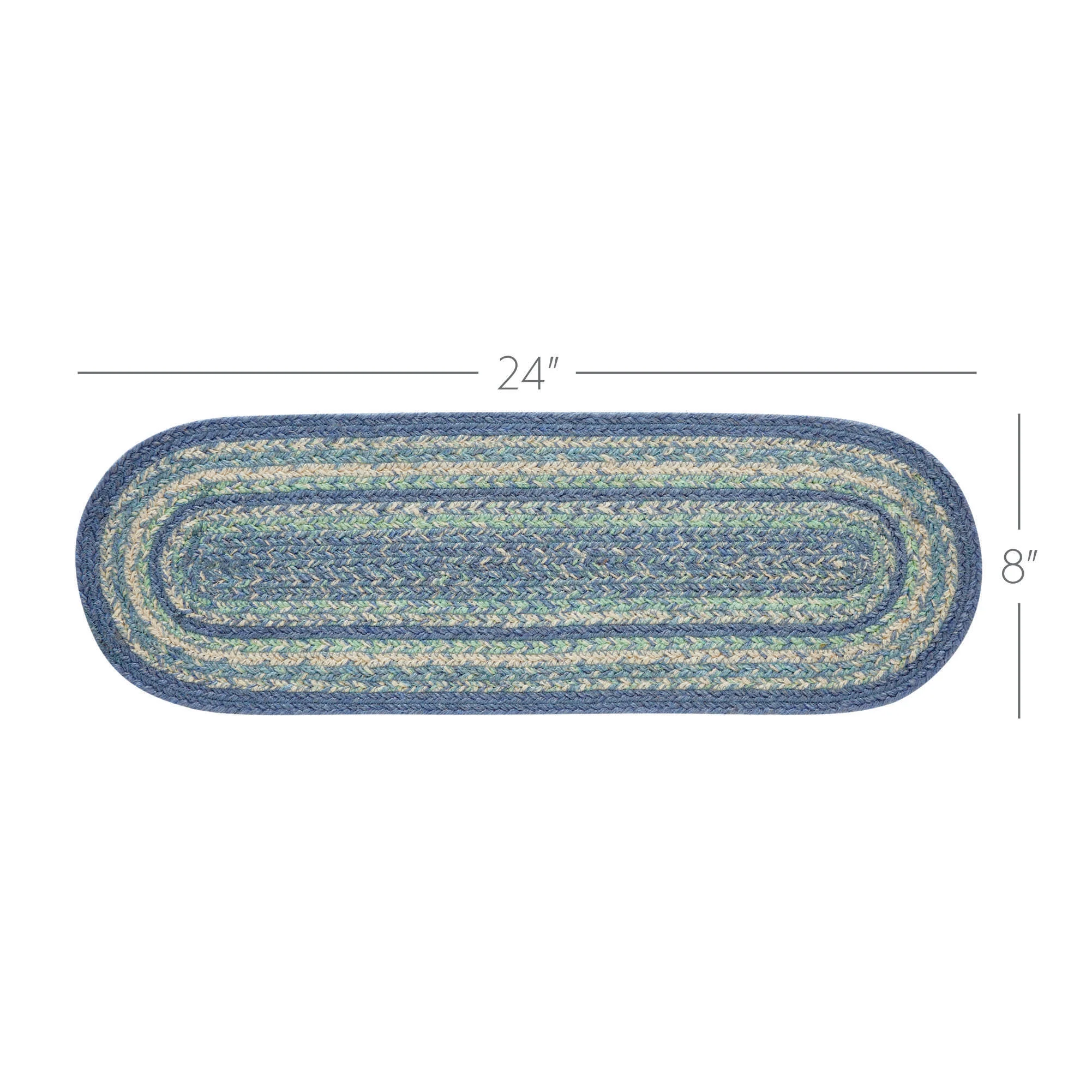 Jolie Jute Blues 24" Oval Table Runner - Image 4