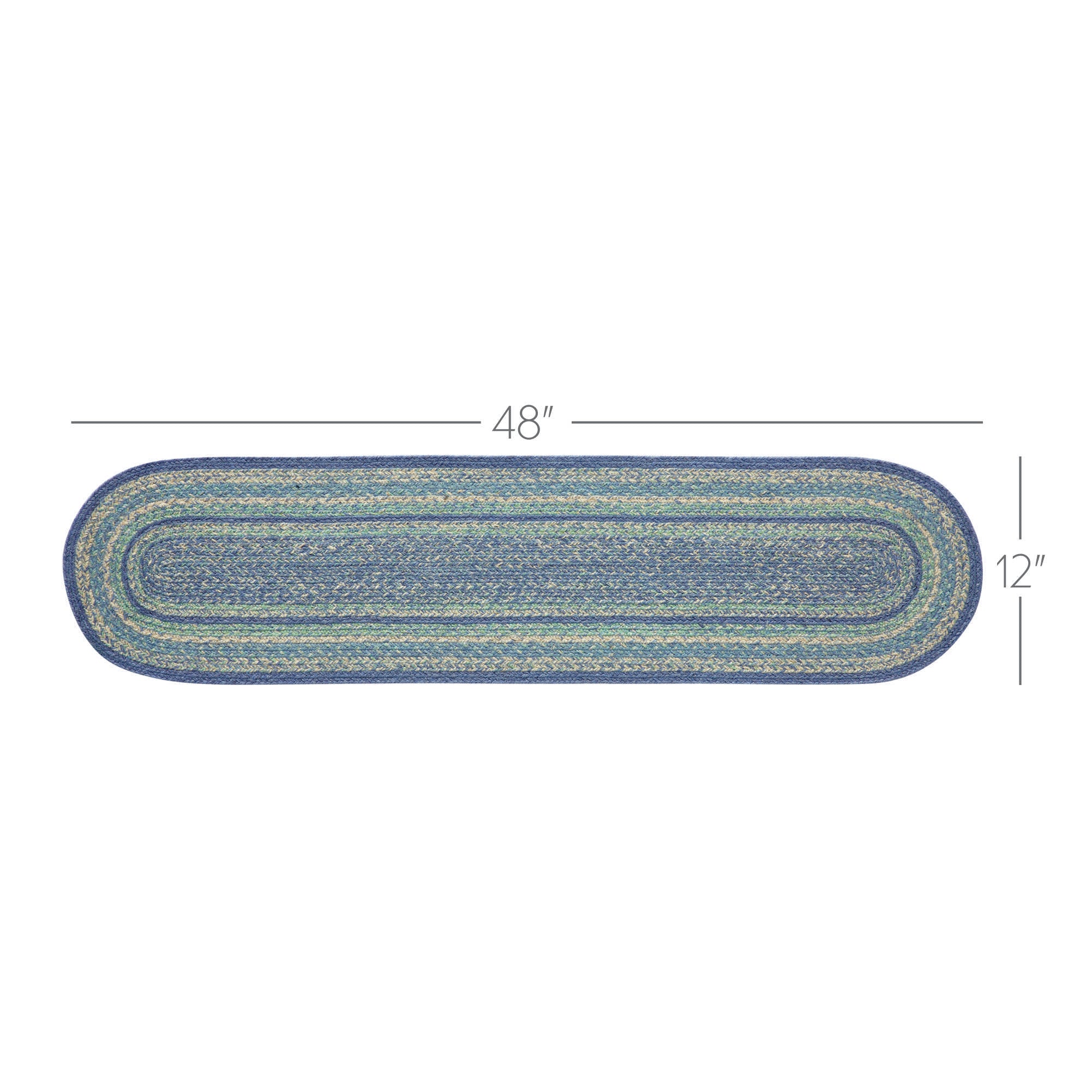 Jolie Jute Blues 48" Oval Table Runner - Image 3