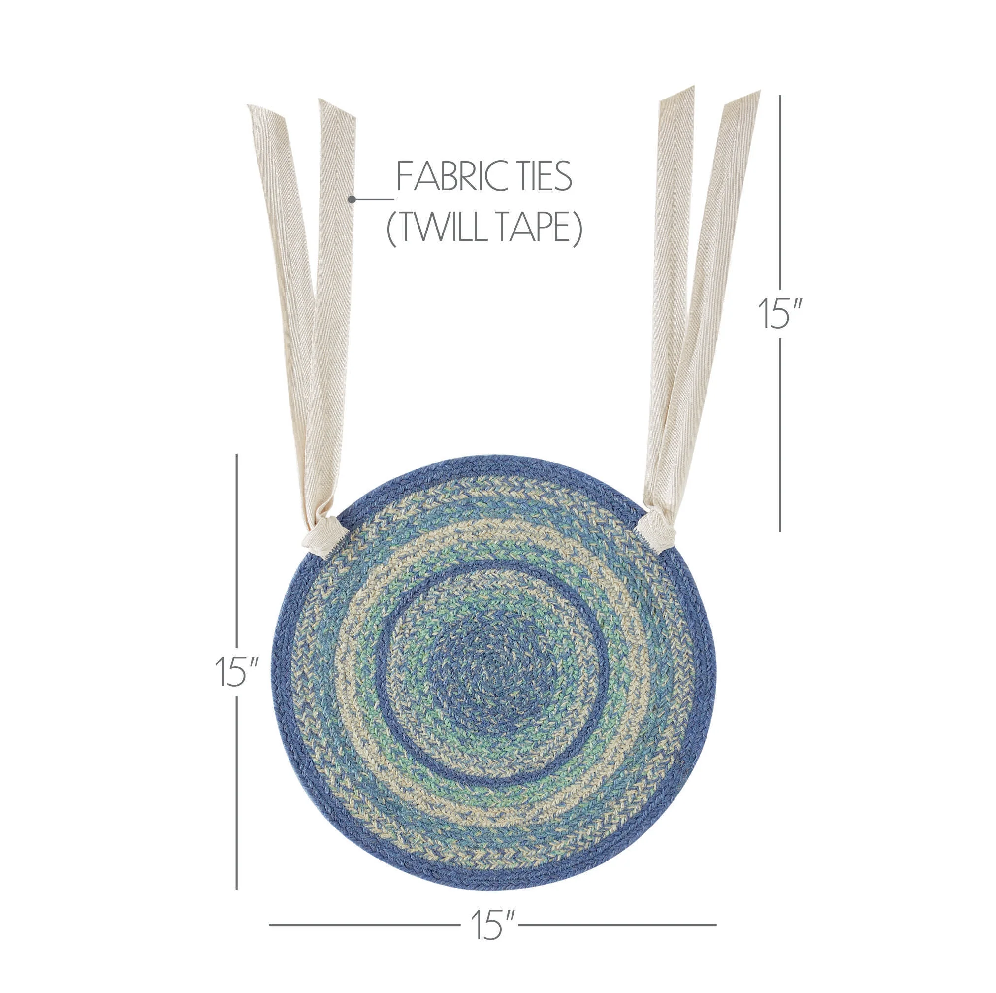 jolie Jute Chair Pad 15" Diameter - Image 4