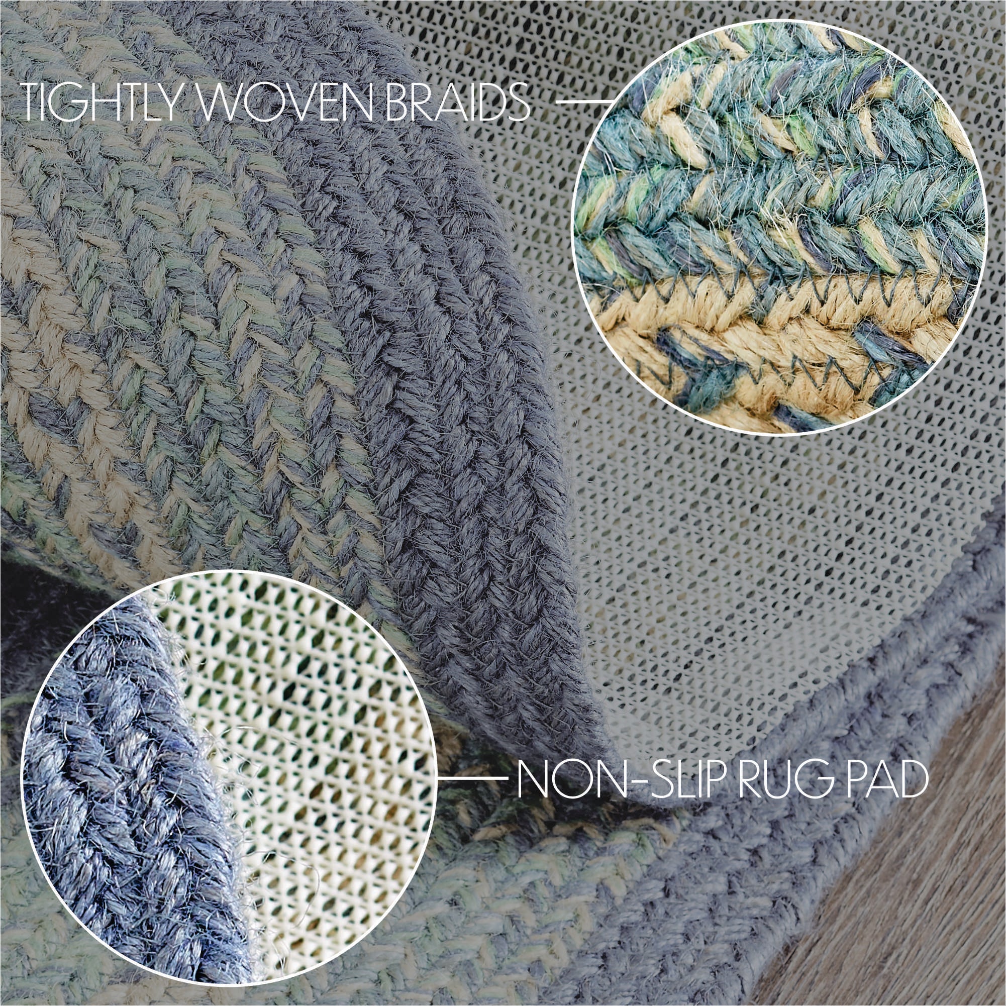Jolie Jute Rug Oval with Pad 27" x 48" - Image 4