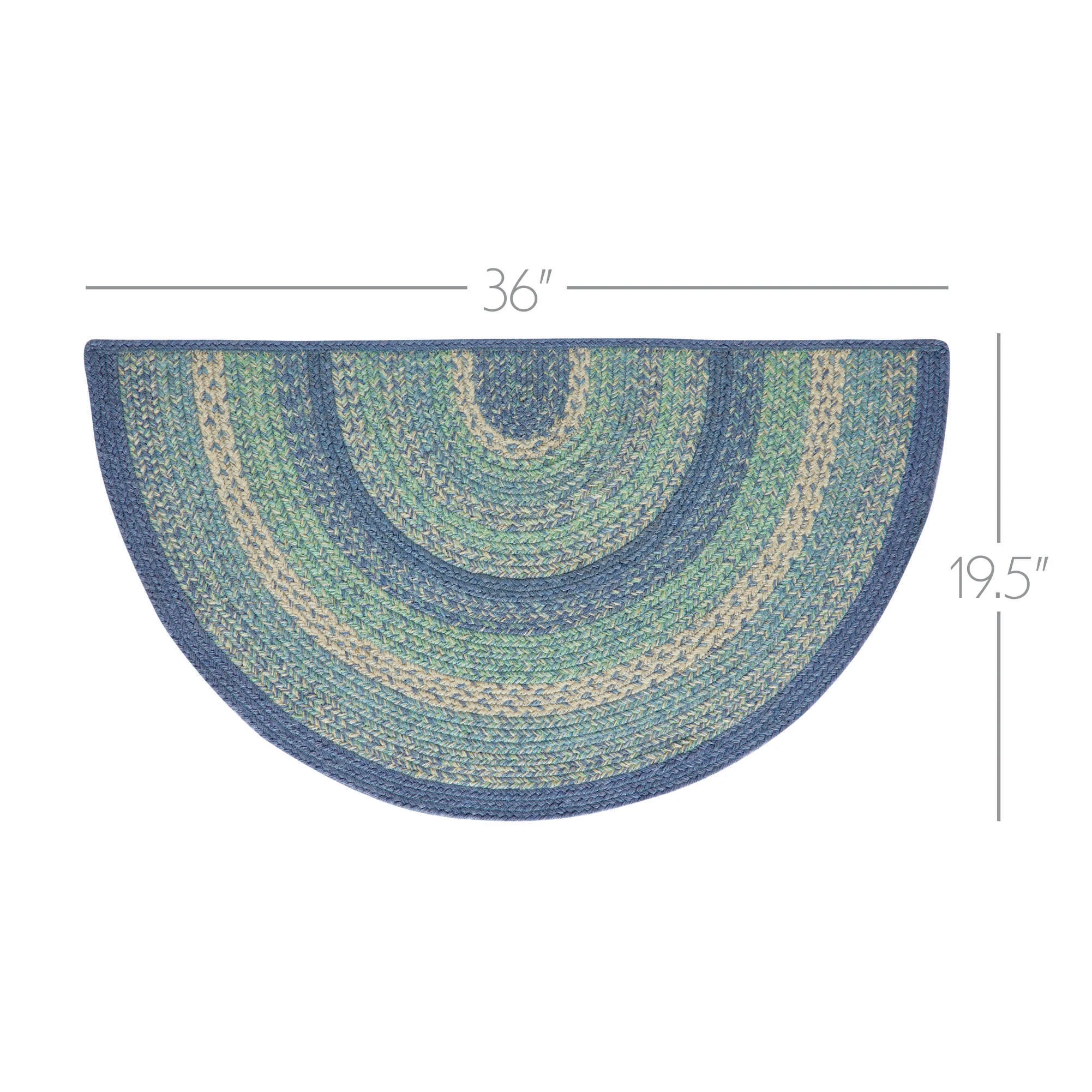 Jolie Jute Shades of Blue Half Circle Rug - Image 5