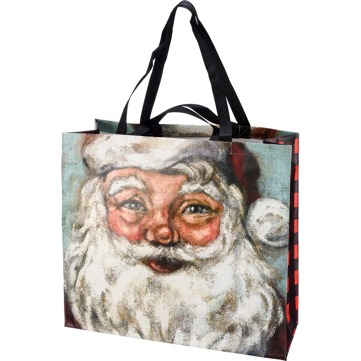 Jolly Santa Face Shopping Tote - Image 2