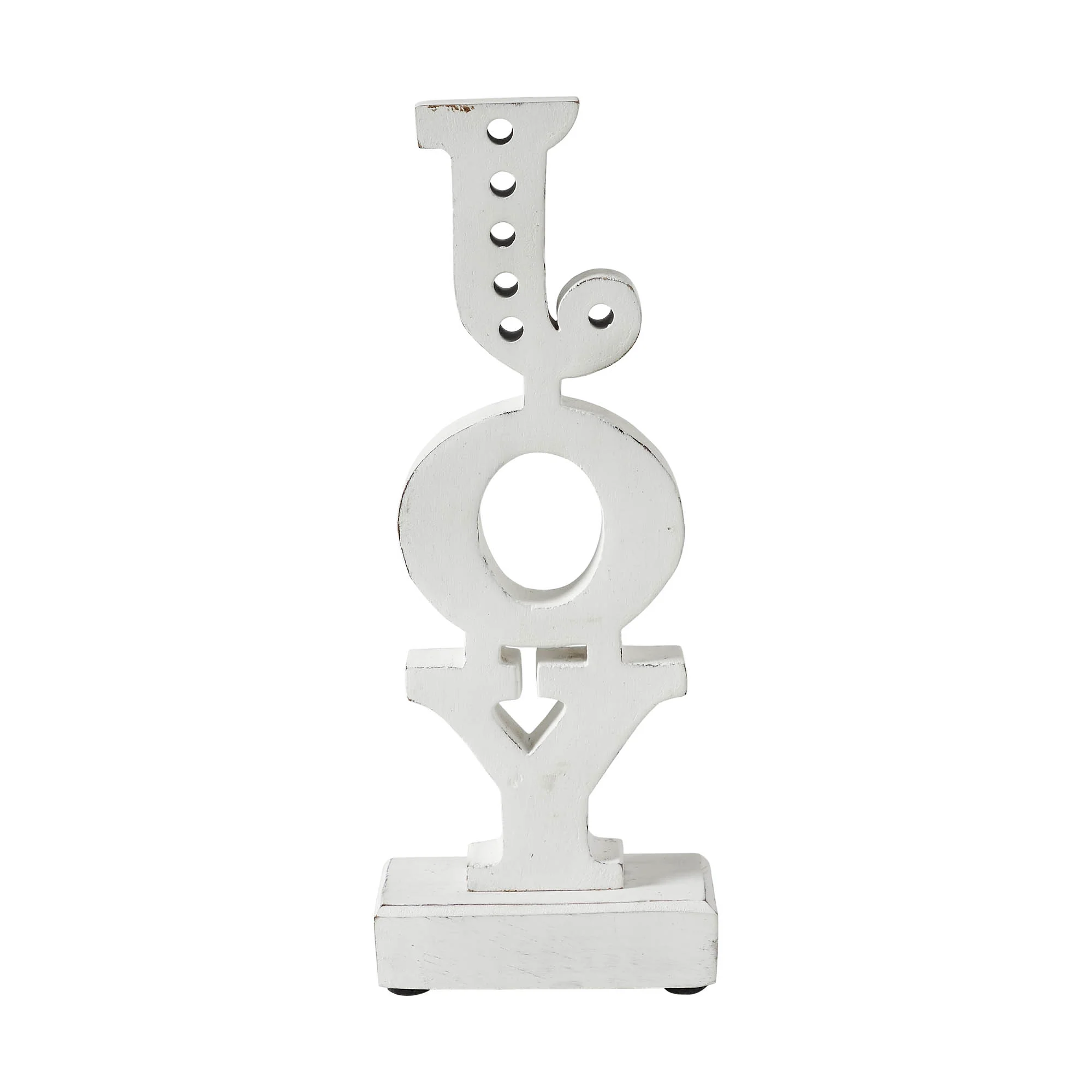 JOY Carved Letter Wooden Sign 10" H - Image 2