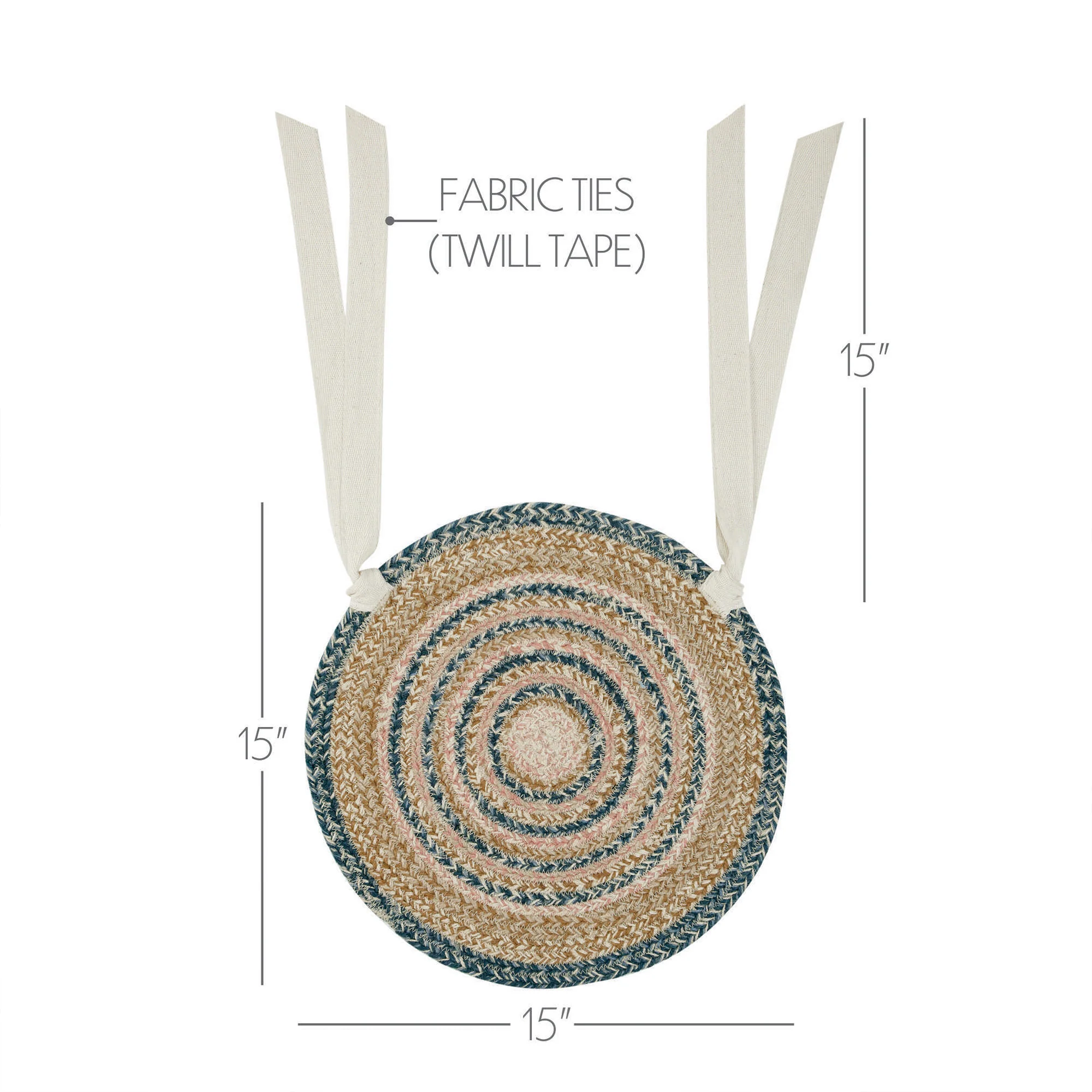 Kaila Jute Chair Pad 15" Diameter - Image 2