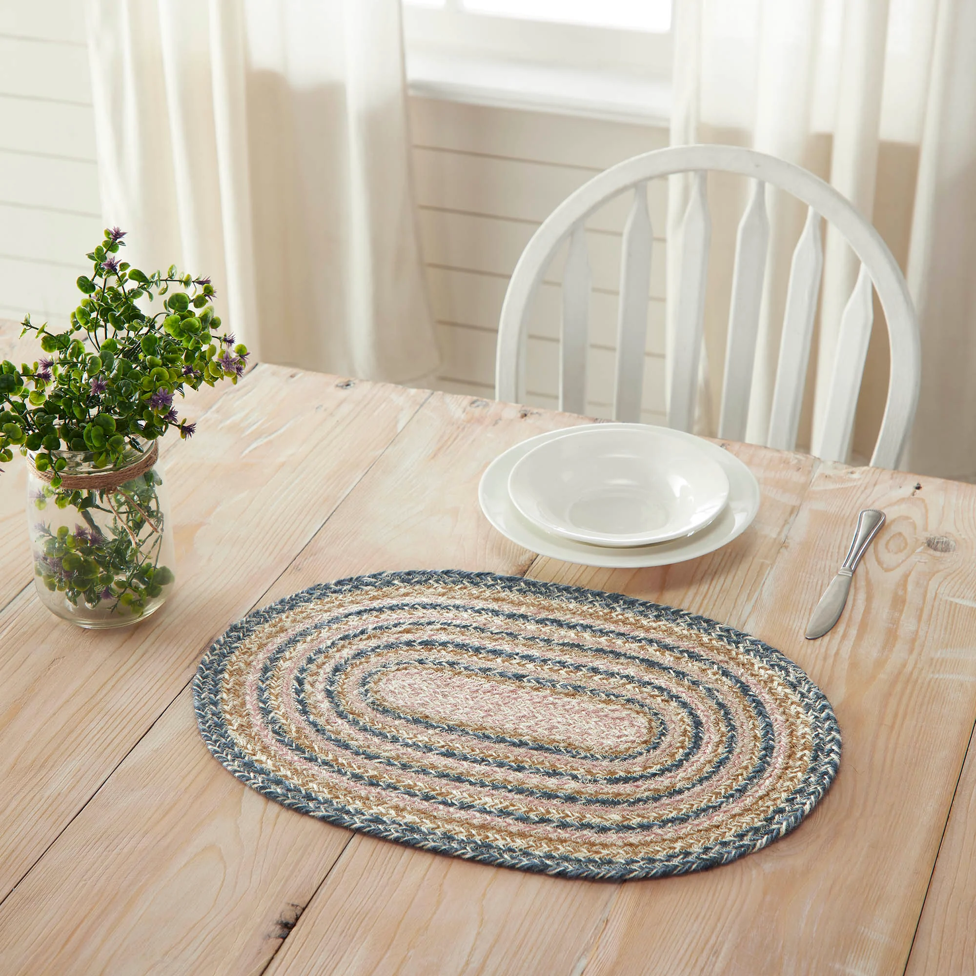 ๐ Kaila Jute Oval Placemat 13'' x 19''