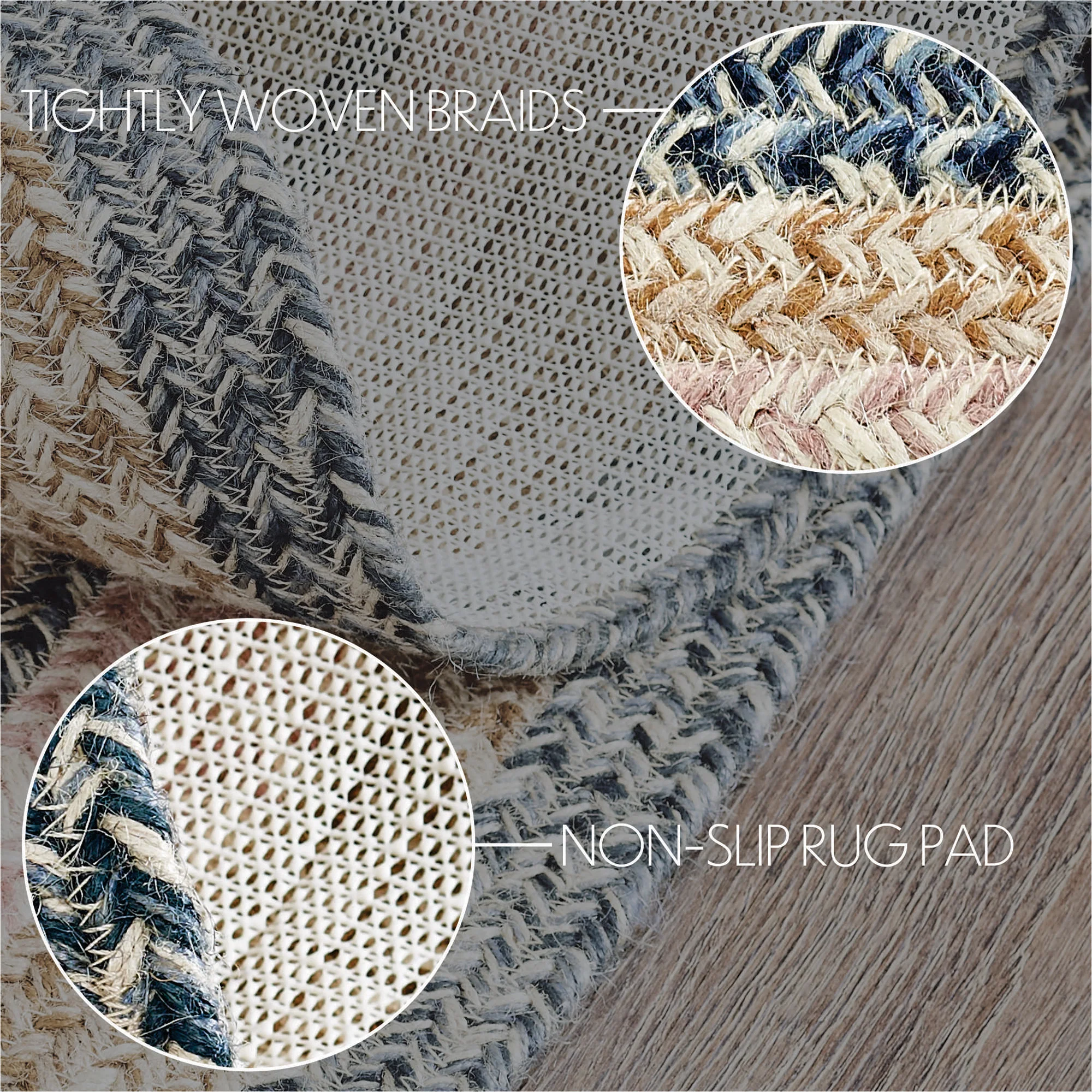 Kaila Jute Oval Rug Runner with Pad 24" x 96" - Image 4
