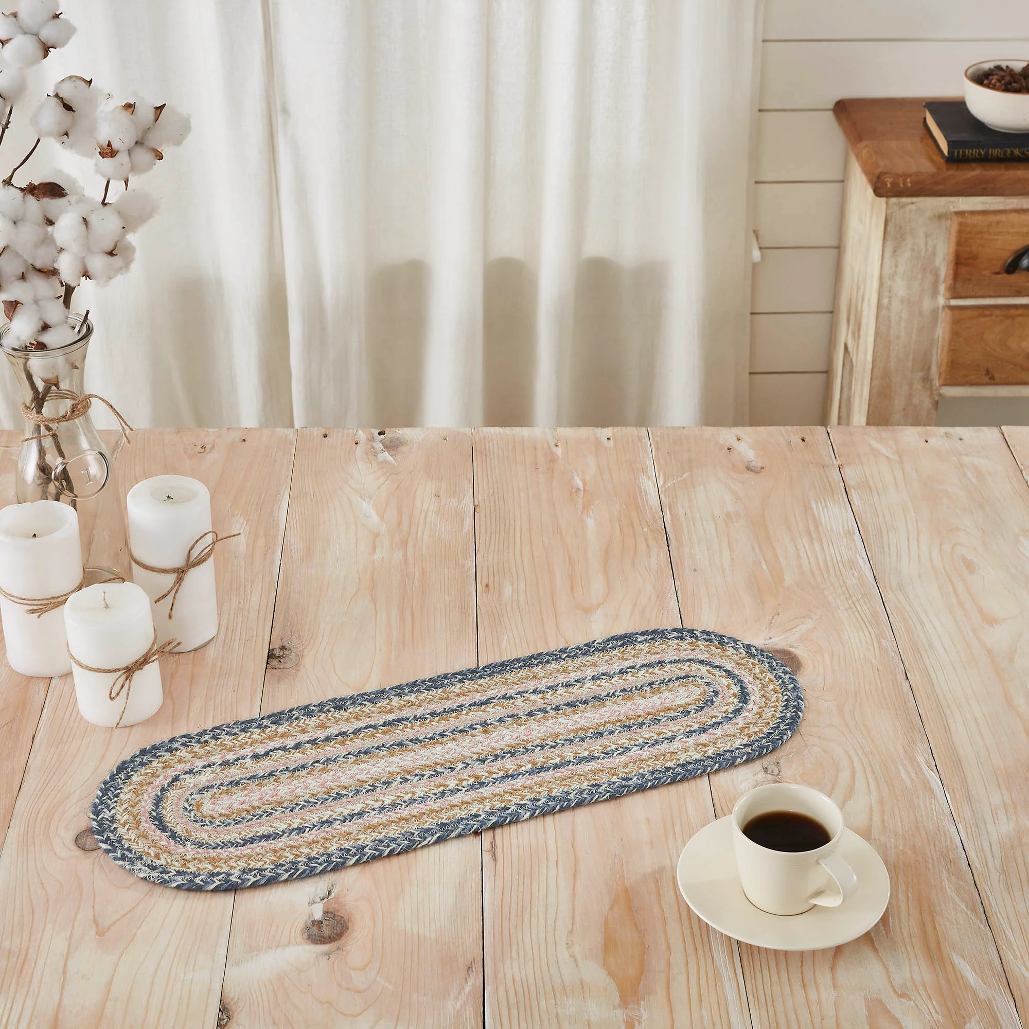 Kaila Jute Oval Runner 8" x 24"