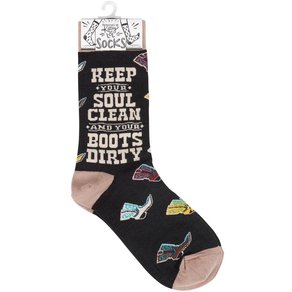 Keep Your Soul Clean and Your Boots Dirty Novelty Socks - Image 3