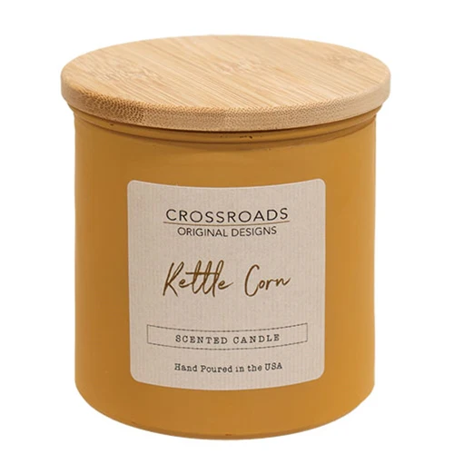 Kettle Corn 14oz Jar Candle with Wood Lid