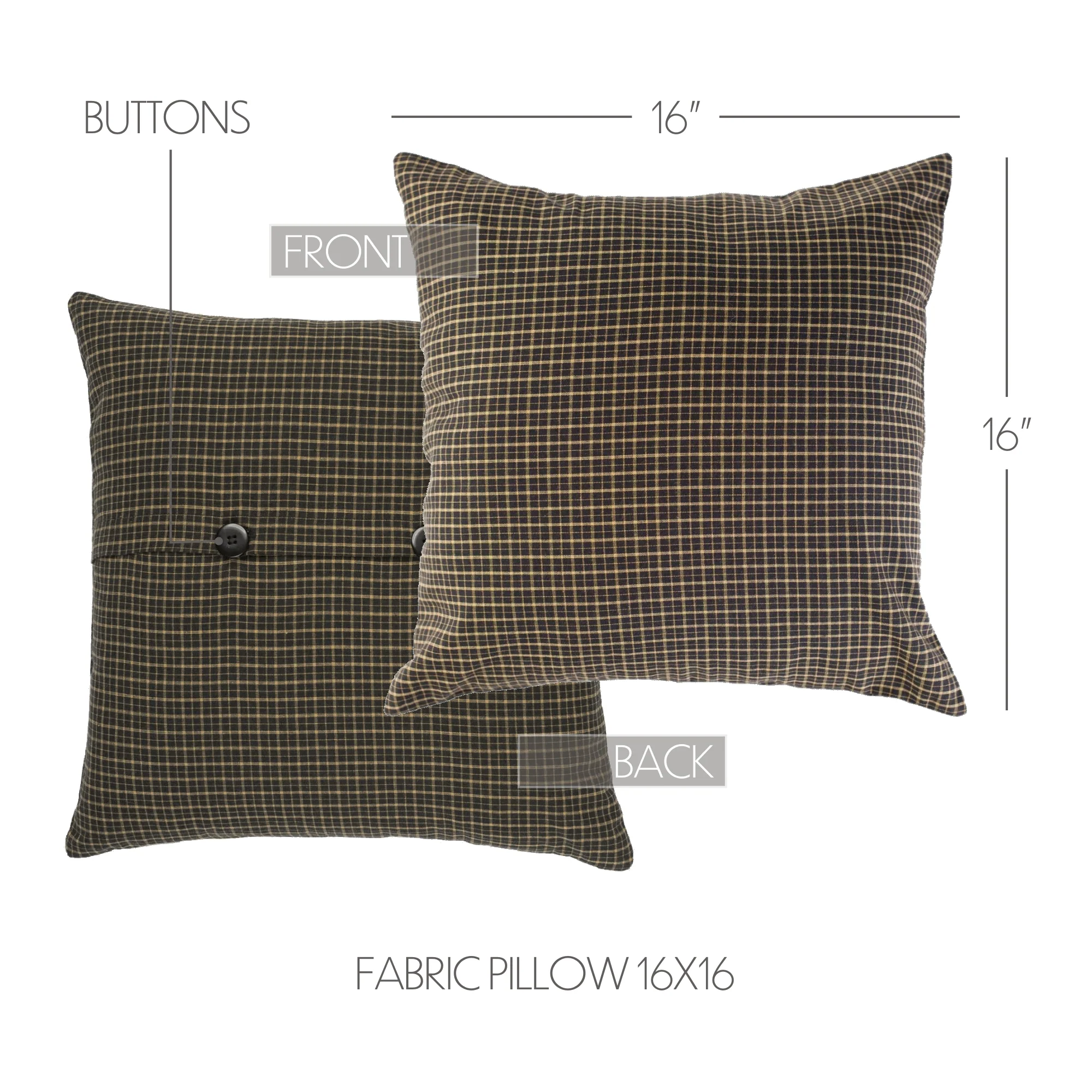 Kettle Grove 16" Primitive Country Pillow - Image 2