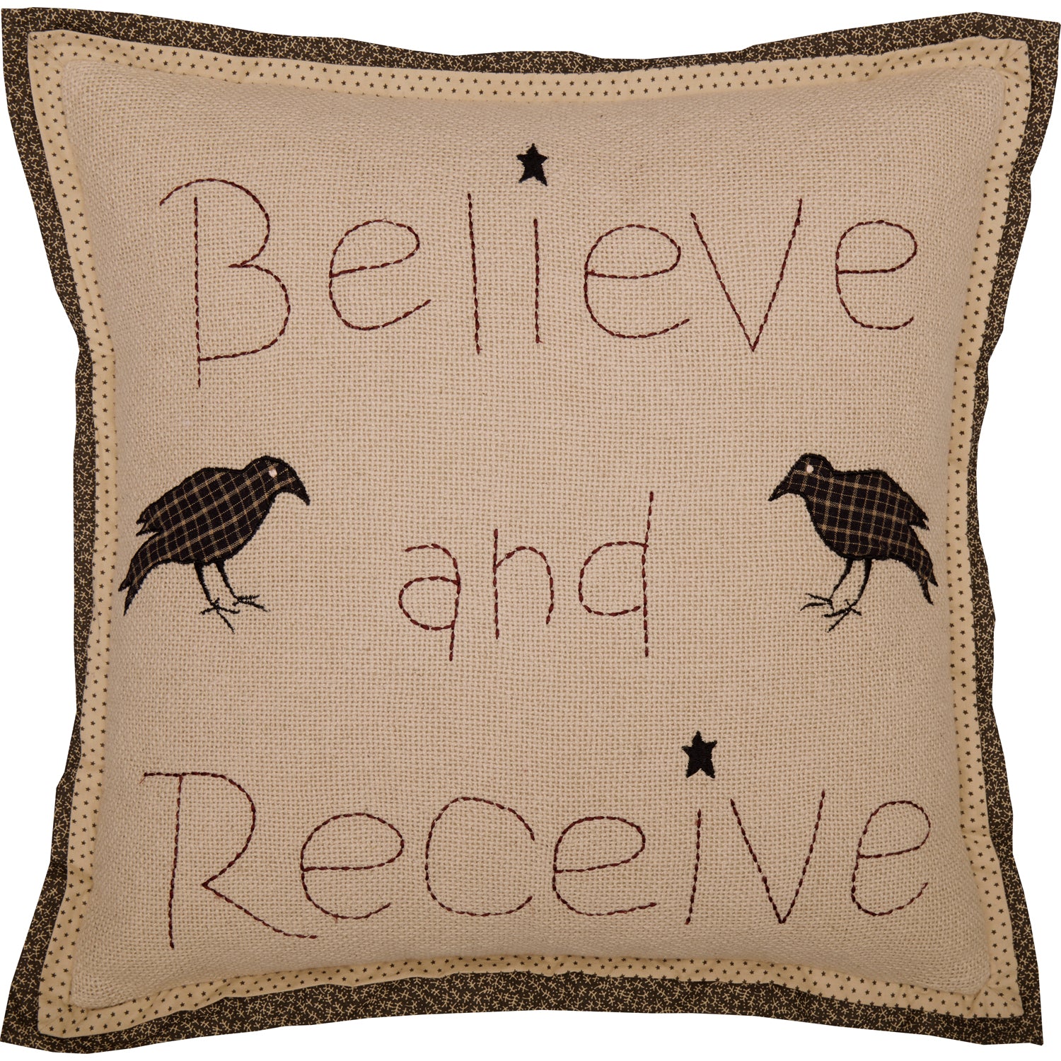 Kettle Grove Believe and Receive Crow 18" Accent Pillow - Image 2