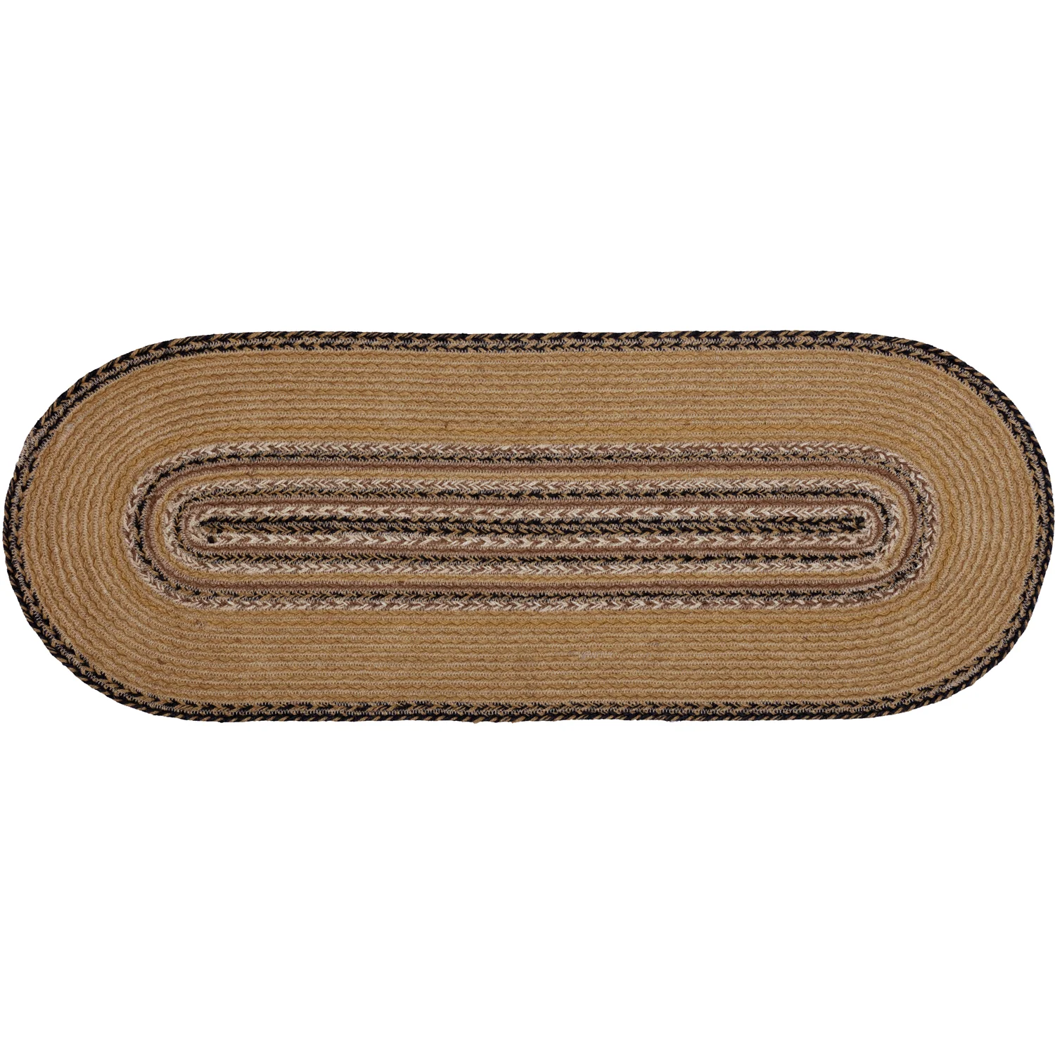 Kettle Grove Jute Stencil Stars Border Table Runner 13" x 36" - Image 2