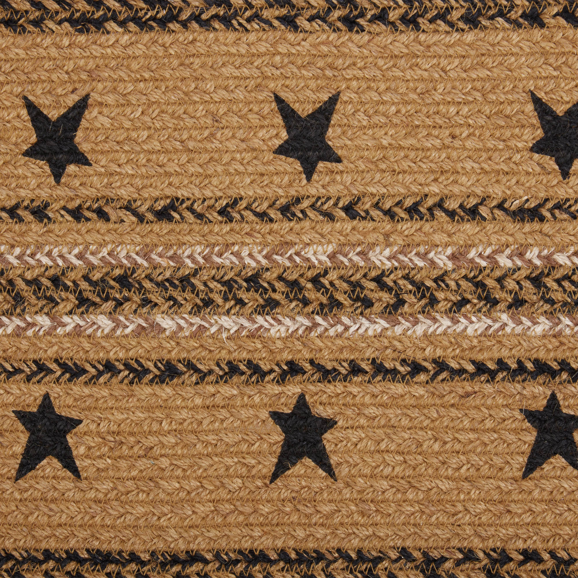 Kettle Grove Jute Stencil Stars Border Table Runner 8" x 24" - Image 5