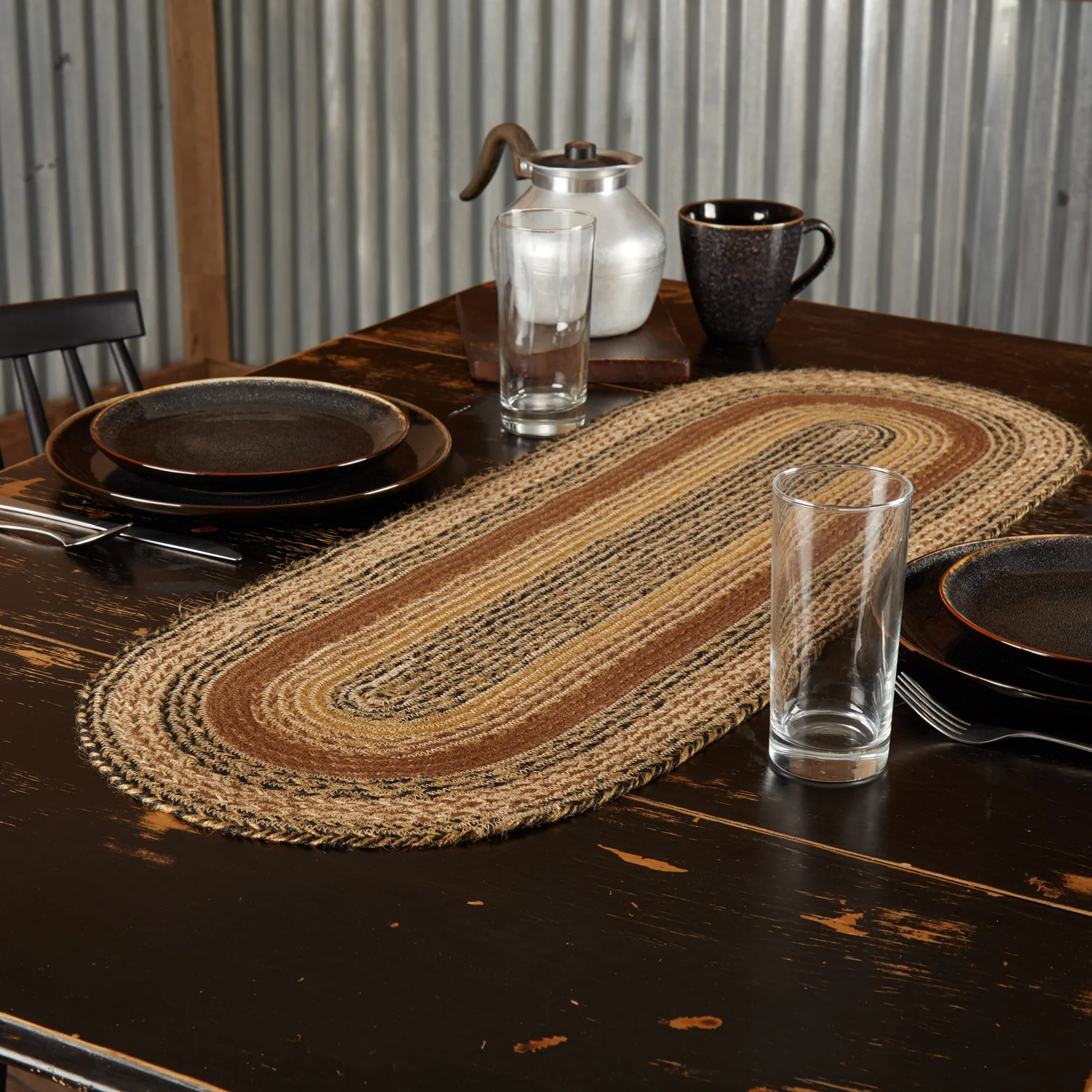 Kettle Grove Jute Table Runner 13" x 36" - Image 2