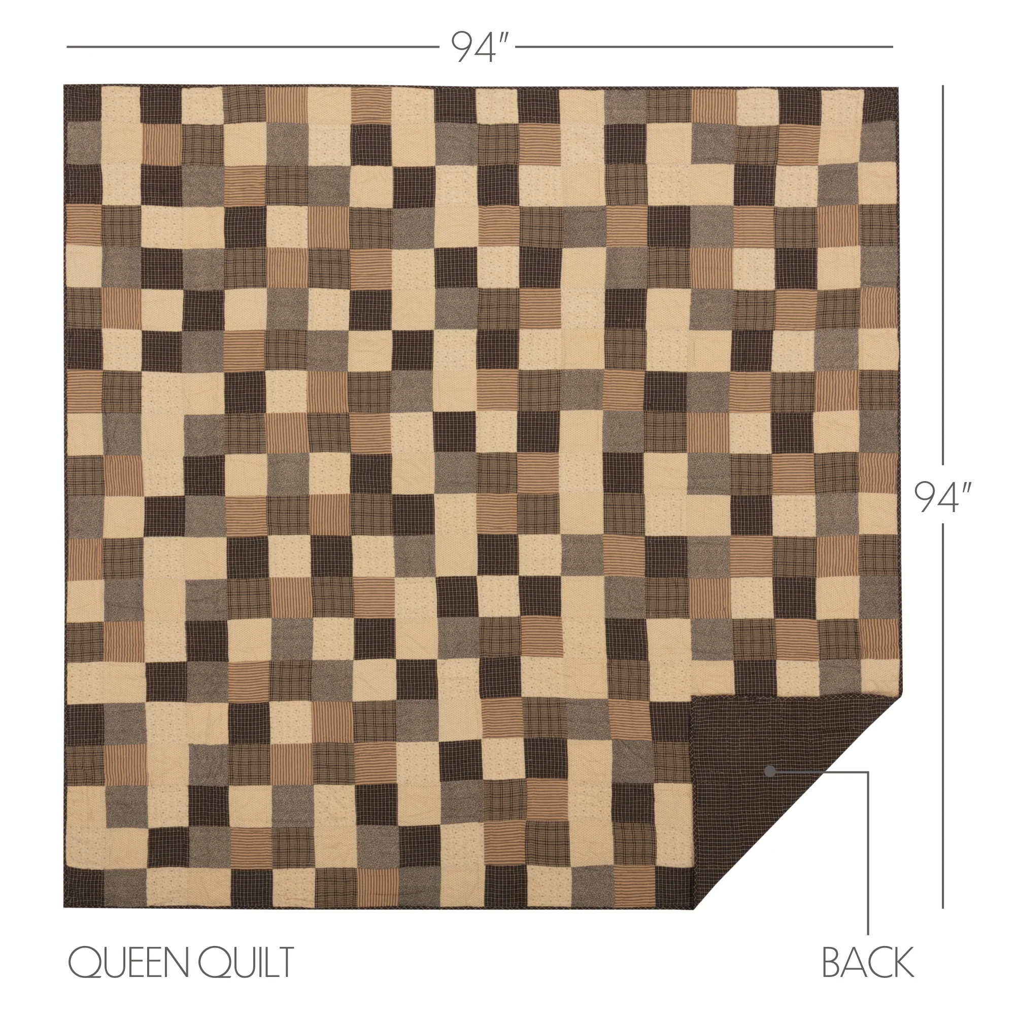 Kettle Grove Queen Quilt 94'' W x 94'' L - Image 3