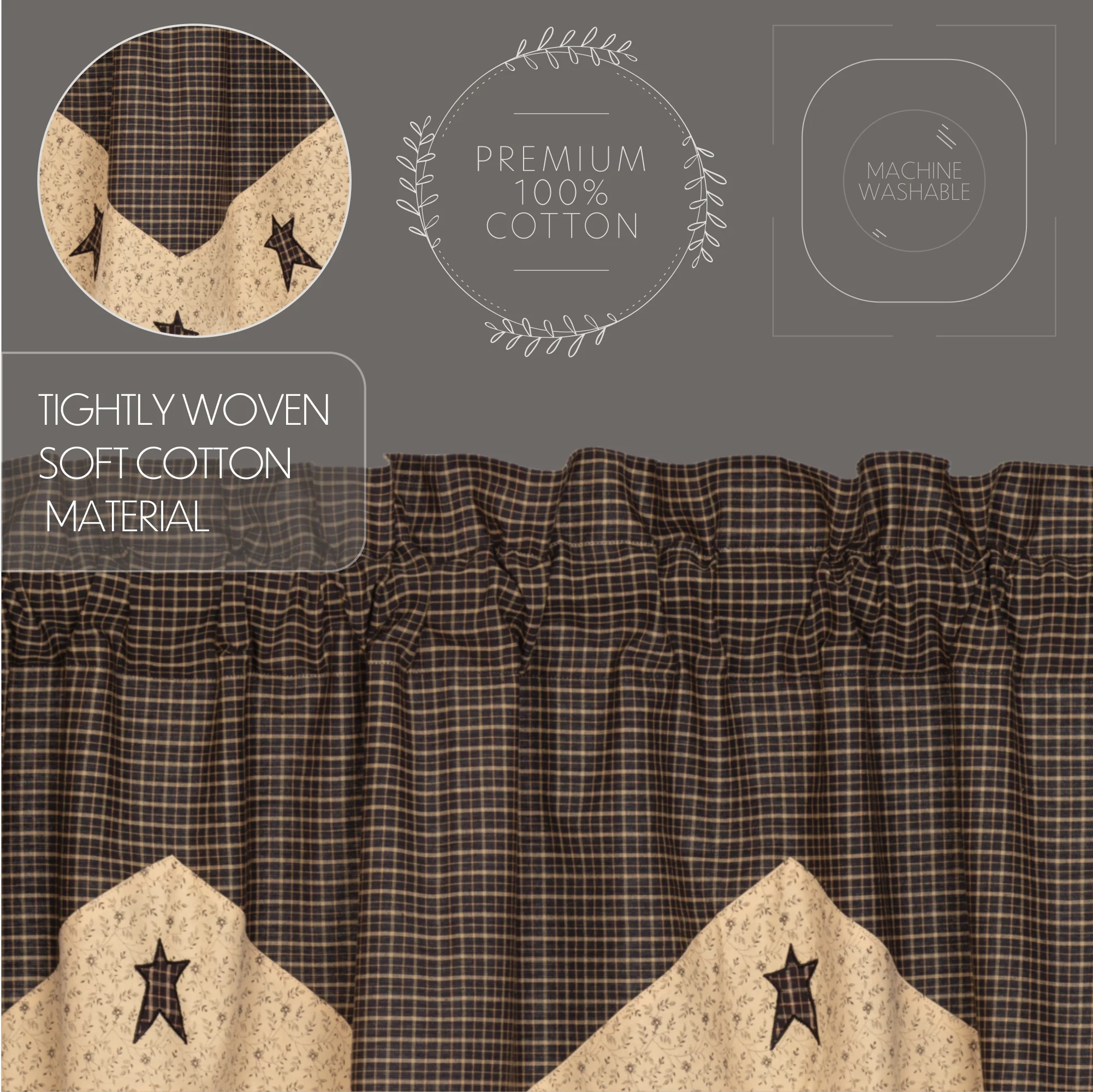 Kettle Grove Star Valance 20'' x 60'' - Image 6
