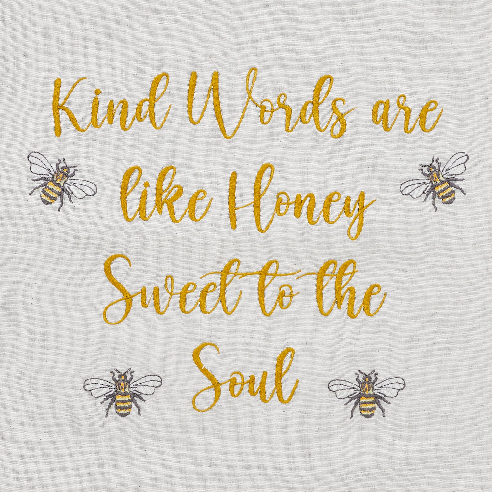 Kind Words Are Like Honey Bee Accent Pillow 18" - Image 3