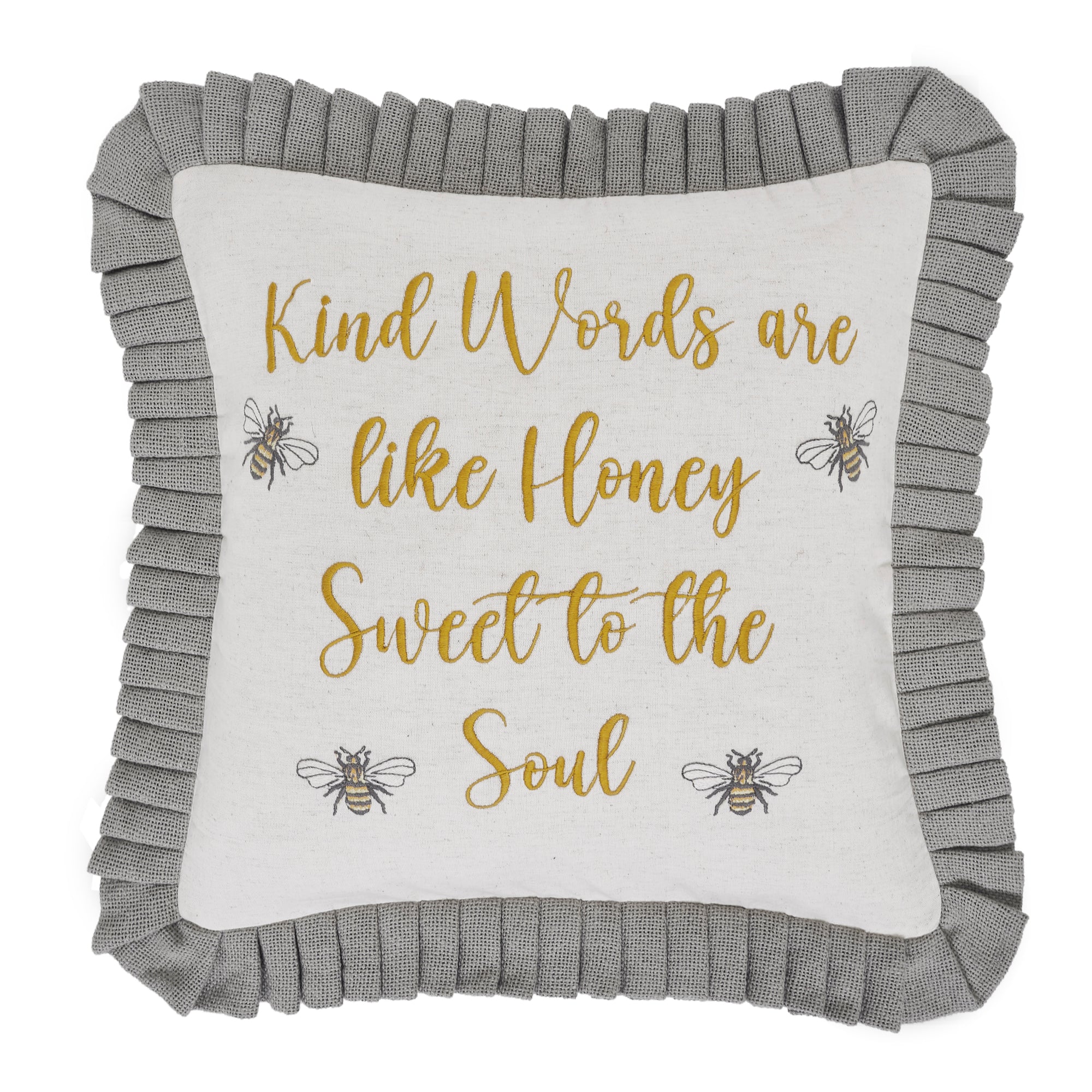 Kind Words Are Like Honey Bee Accent Pillow 18" - Image 4