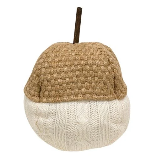 π Knit Acorn Tan and White 7" H - Image 2