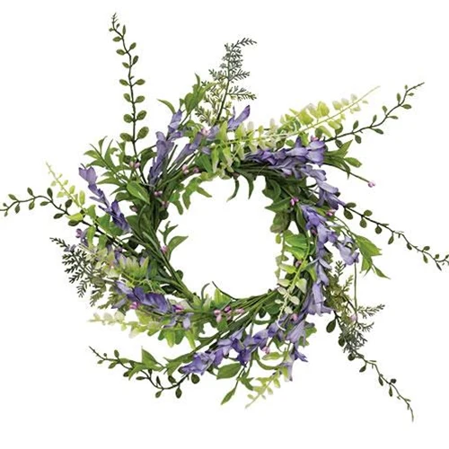 ๐ Lakeside Iris 14" Small Faux Floral Wreath