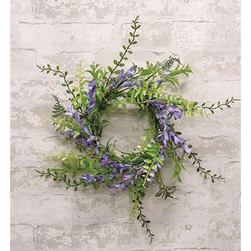 ๐ Lakeside Iris 14" Small Faux Floral Wreath - Image 2