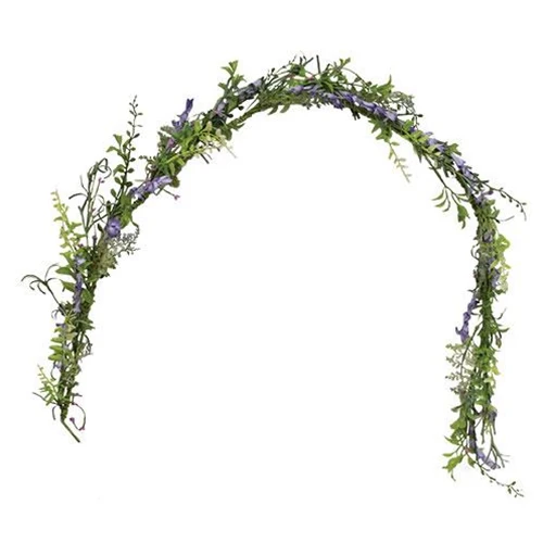 ๐ Lakeside Iris 4" Faux Floral Garland - Image 2