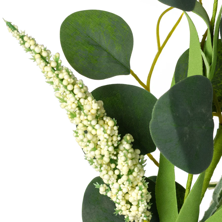 💙 Lamb's Ear & Heather Mixed Eucalyptus 17" Faux Floral Spray - Image 2